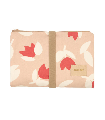 Nobodinoz Hyde Park Su Geçirmez Alt Değiştirme Matı // Red Tulip