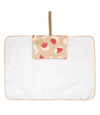 Nobodinoz Hyde Park Su Geçirmez Alt Değiştirme Matı // Red Tulip