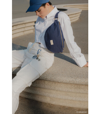 Nobodinoz Paris- Tokyo Bel Çantası Büyük Boy // Cobalt