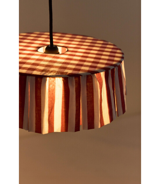 Nobodinoz Vibes Aydınlatma Şapkası, 40cm çap, Maroon Stripes
