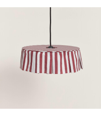 Nobodinoz Vibes Aydınlatma Şapkası, 40cm çap, Maroon Stripes