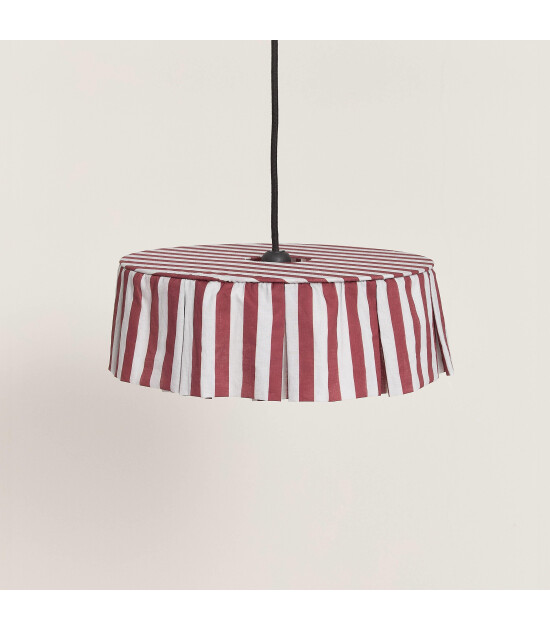 Nobodinoz Vibes Aydınlatma Şapkası, 40cm çap, Maroon Stripes