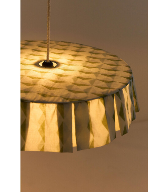 Nobodinoz Vibes Aydınlatma Şapkası (50 cm) // Green Blue Harlequin