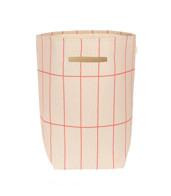 Nobodinoz Vibes Büyük Sepet // Pink Red Grid