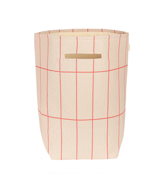 Nobodinoz Vibes Büyük Sepet // Pink Red Grid