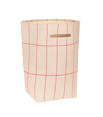 Nobodinoz Vibes Büyük Sepet // Pink Red Grid