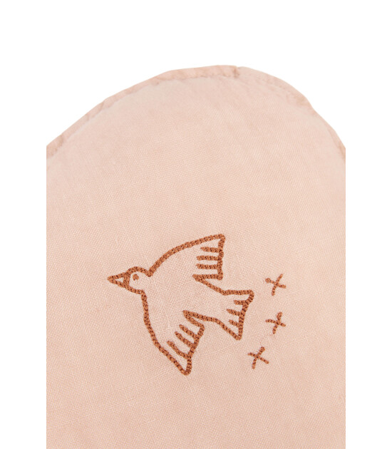 Nobodinoz İşlemeli Fransız Keten Yastık, Cloud Powder Pink