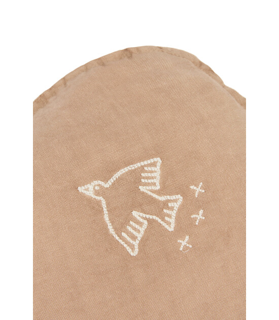 Nobodinoz İşlemeli Fransız Keten Yastık, Cloud Sesame