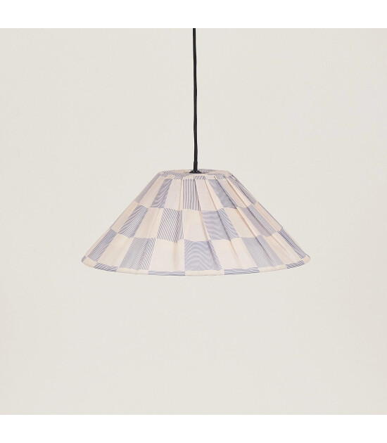 Nobodinoz Nobodioz Ava Aydınlatma Şapkası, 50cm &ccedil;ap, Blue Ink Checks