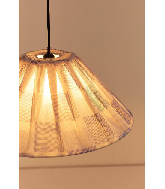 Nobodinoz Nobodioz Ava Aydınlatma Şapkası, 50cm &ccedil;ap, Blue Ink Checks