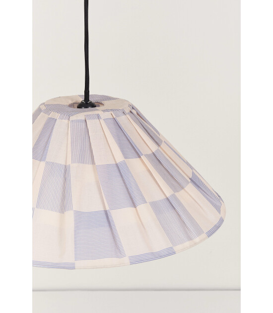 Nobodinoz Nobodioz Ava Aydınlatma Şapkası, 50cm &ccedil;ap, Blue Ink Checks