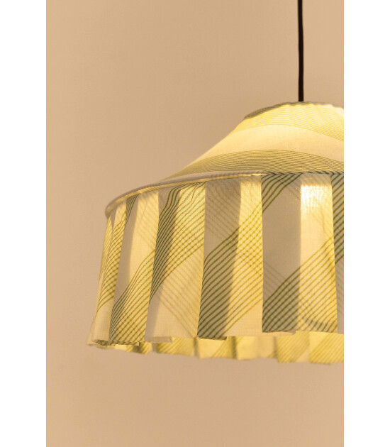 Nobodinoz Nobodioz Nicole Aydınlatma Şapkası, 50cm &ccedil;ap, Green Diagonal Stripe