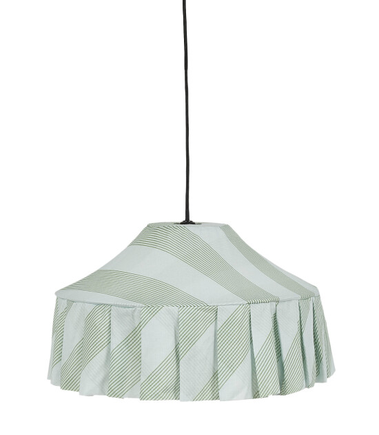 Nobodinoz Nobodioz Nicole Aydınlatma Şapkası, 50cm &ccedil;ap, Green Diagonal Stripe