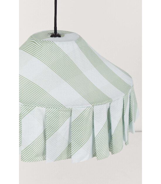 Nobodinoz Nobodioz Nicole Aydınlatma Şapkası, 50cm &ccedil;ap, Green Diagonal Stripe