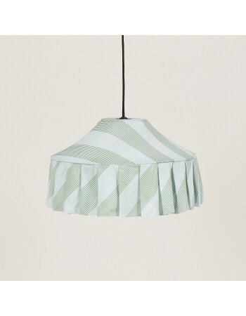 Nobodinoz Nobodioz Nicole Aydınlatma Şapkası, 50cm &ccedil;ap, Green Diagonal Stripe