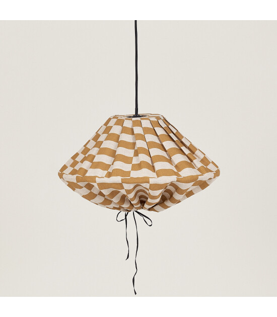 Nobodinoz Nobodioz Yumi Aydınlatma Şapkası, 50cm çap, Mustard Tiles