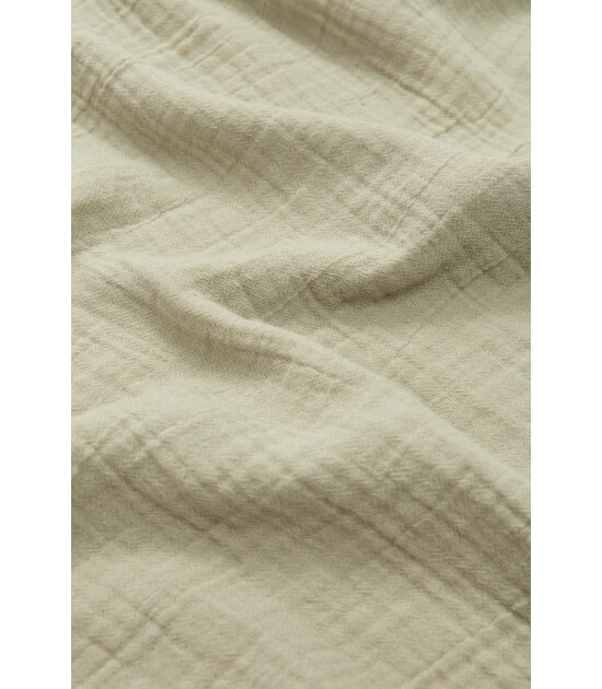 Nobodinoz Wabi Sabi &Ccedil;ift Kat M&uuml;slin Battaniye // Green Matcha