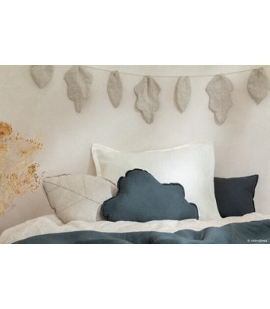 Nobodinoz Lin Francais Cloud Yastık // Green Blue