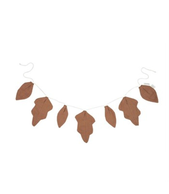 Nobodinoz Lin Francais Yaprak Garland // Noisette