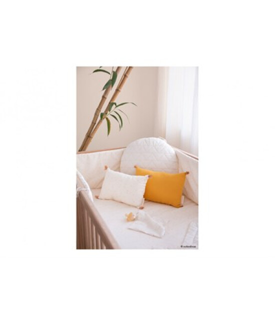 Nobodinoz Nest Yatak Koruyucu // Honey Sweet Dots - Naturel