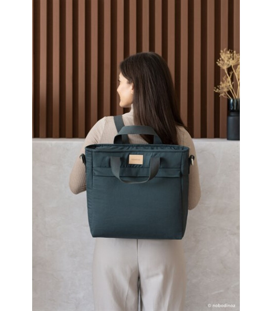 Nobodinoz Baby On the Go Su Geçirmez Anne Sırt Çantası // Carbon Blue