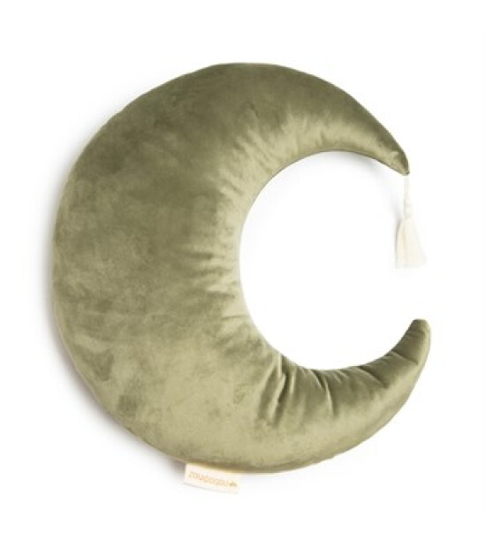 Nobodinoz Pierrot Moon Kadife Yastık // Olive Green