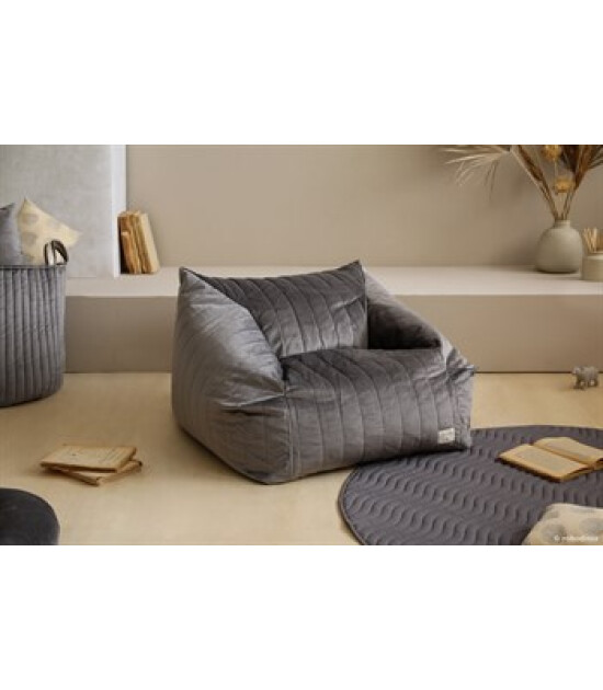 Nobodinoz Puf Chelsea Velvet // State Grey