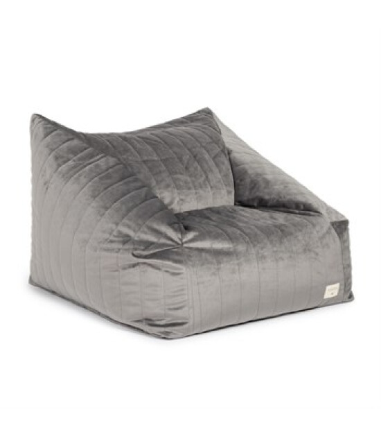 Nobodinoz Puf Chelsea Velvet // State Grey