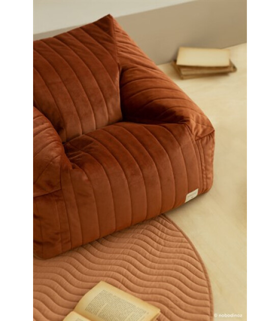 Nobodinoz Puf Chelsea Velvet // Wild Brown