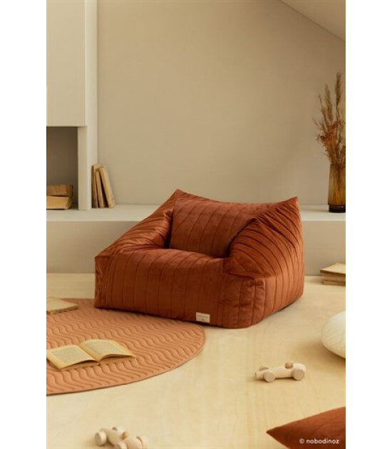 Nobodinoz Puf Chelsea Velvet // Wild Brown