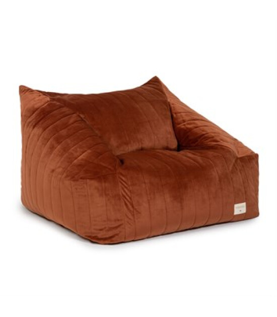 Nobodinoz Puf Chelsea Velvet // Wild Brown