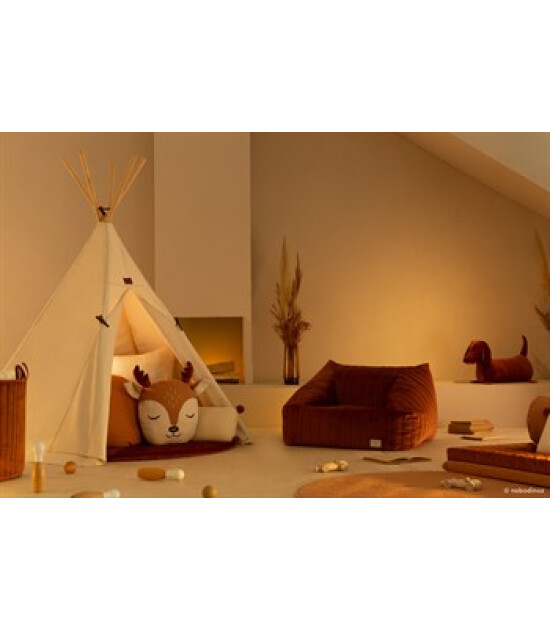 Nobodinoz Puf Chelsea Velvet // Wild Brown