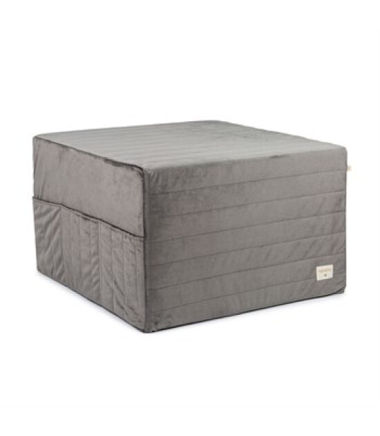 Nobodinoz Sleepover Kadife Puf // Slate Grey