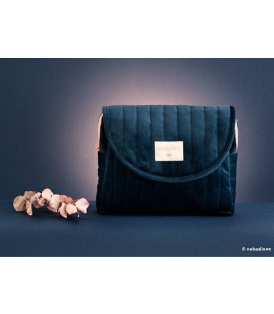 Nobodinoz Savanna Kadife Mini Bag // Night Blue