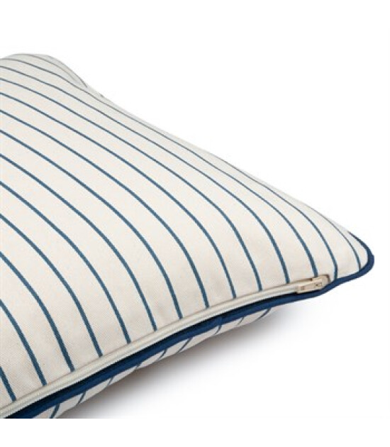 Nobodinoz Jazz Thin Stripes Yastık // Blue - Naturel