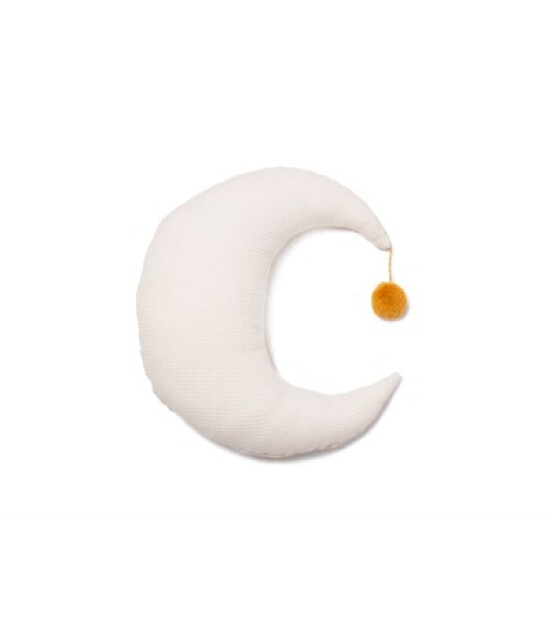 Nobodinoz Pierrot Moon Kadife Yastık // Naturel