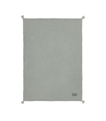 Nobodinoz Wabi Sabi Çift Kat Müslin Battaniye // Azure