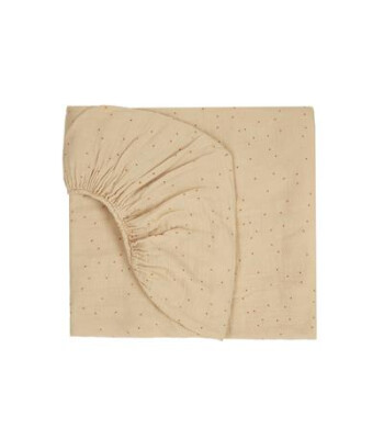 Nobodinoz Wabi Sabi Lastikli Çarşaf // Dots Ginger (70 x 140 cm)