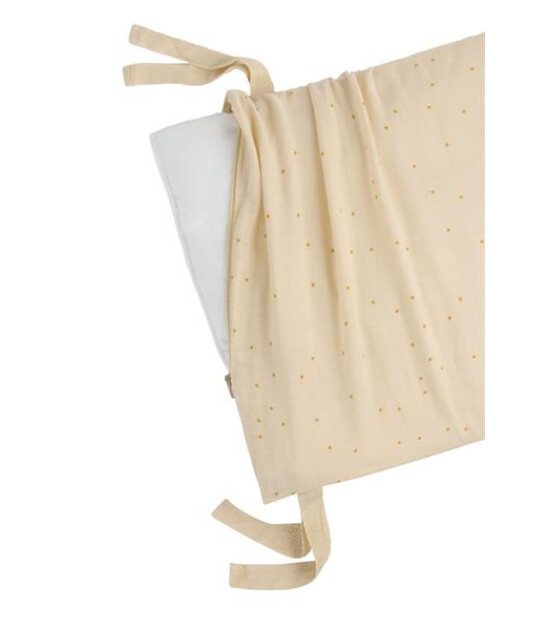 Nobodinoz Wabi Sabi Nest Yatak Koruyucu // Dots Ginger