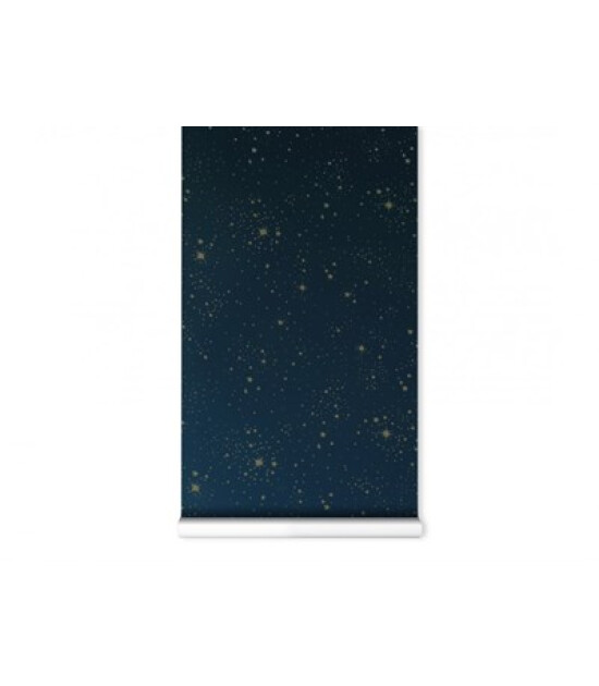 Nobodinoz Duvar Kağıdı Gold Stella // Night Blue-kb