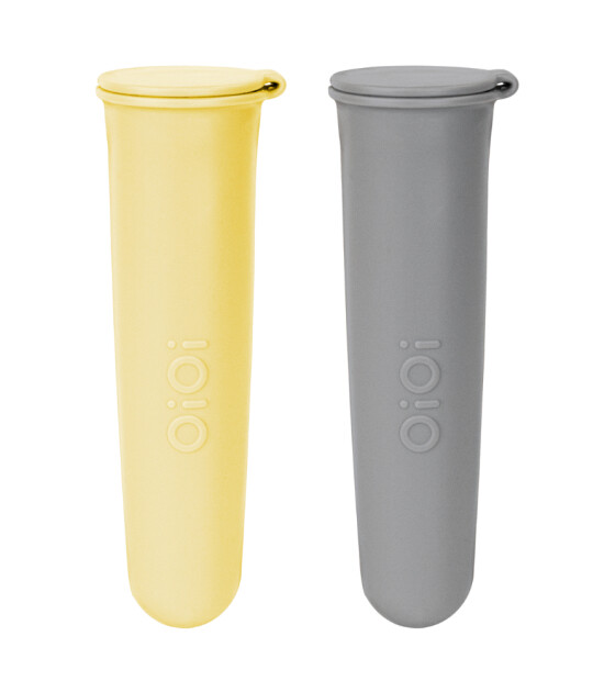 OiOi Buz Buz Silikon Set (2 Adet) //Mellow Yellow-Powder Grey