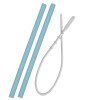OiOi Silikon Pipet İkili Set ve Fırçası // Mineral Blue