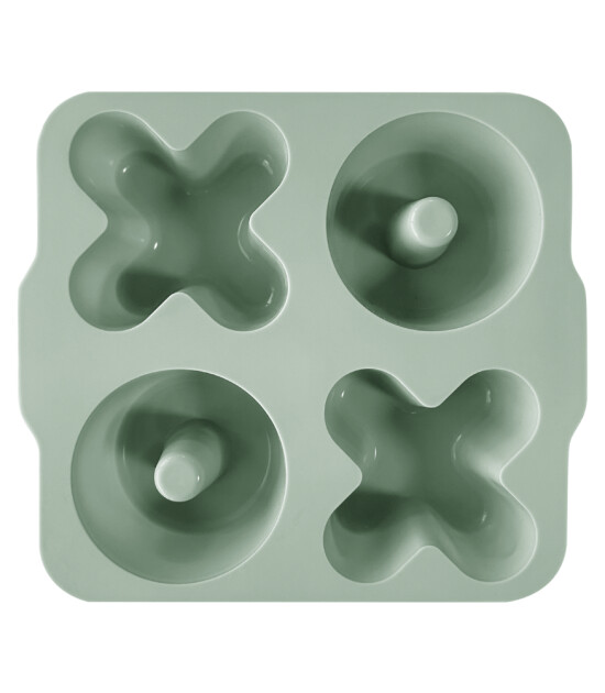 OiOi XoXo Silikon Bölmeli Kek Kalıbı İkili Set // River Green - Powder Grey