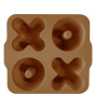 OiOi XoXo Silikon Bölmeli Kek Kalıbı İkili Set // Woody Brown - Powder Grey