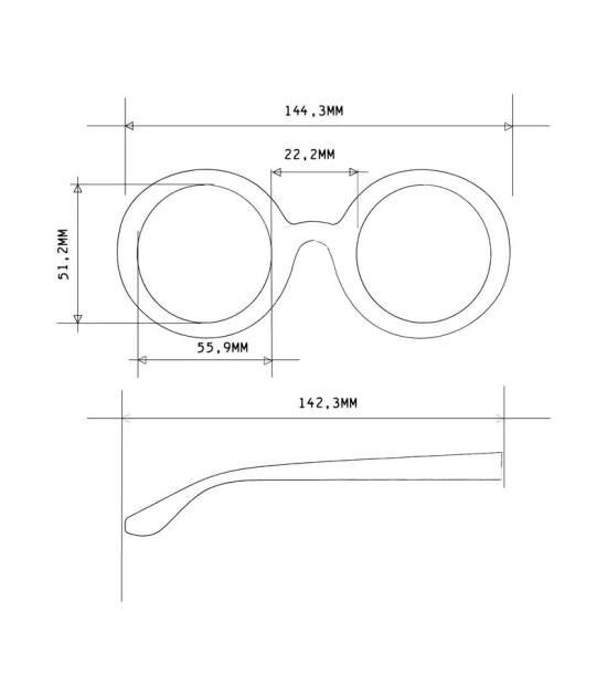 Okkia Monica Round G&uuml;neş G&ouml;zl&uuml;ğ&uuml; // Black