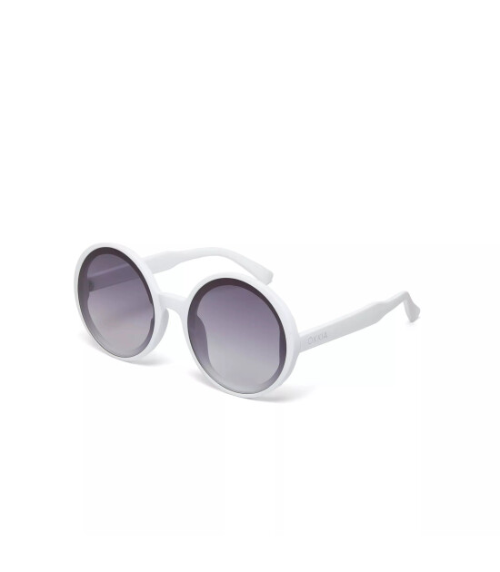 Okkia Monica Round Güneş Gözlüğü // Optical White