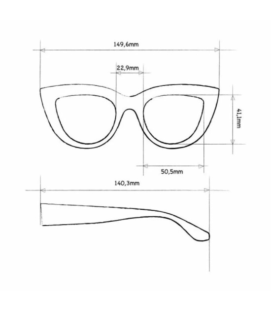 Okkia Claudia Big Cat G&uuml;neş G&ouml;zl&uuml;ğ&uuml; // Black