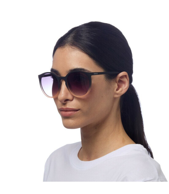 Okkia Berlino Unisex G&uuml;neş G&ouml;zl&uuml;ğ&uuml;Siyah - Pudra/ Lens: Siyah gradyan