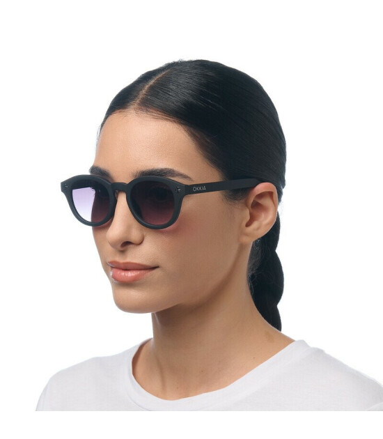 Okkia Milano Unisex G&uuml;neş G&ouml;zl&uuml;ğ&uuml; Siyah / Lens: Siyah Gradyan