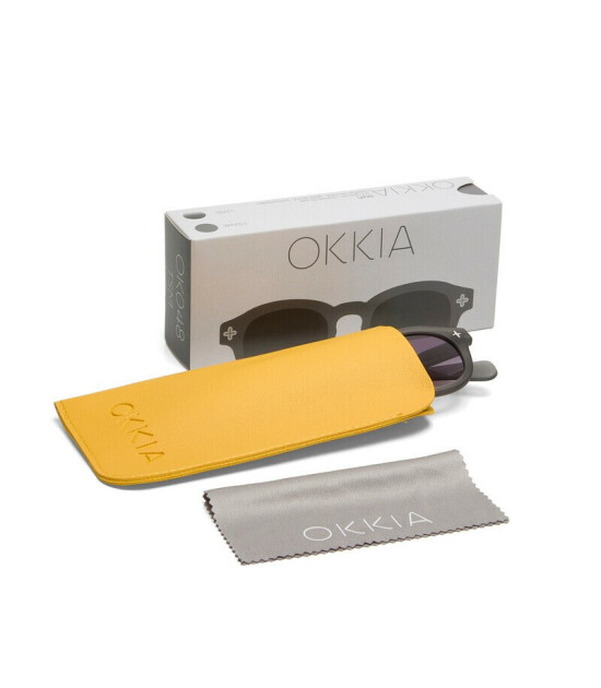 Okkia Milano Unisex G&uuml;neş G&ouml;zl&uuml;ğ&uuml; Transparan Gri / Lens: Siyah Gradyan